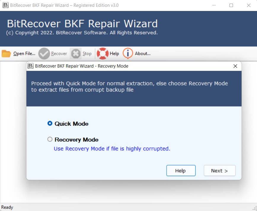 open files option