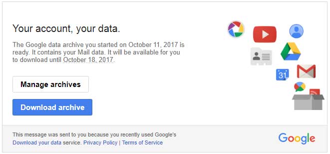google notifies by gmail