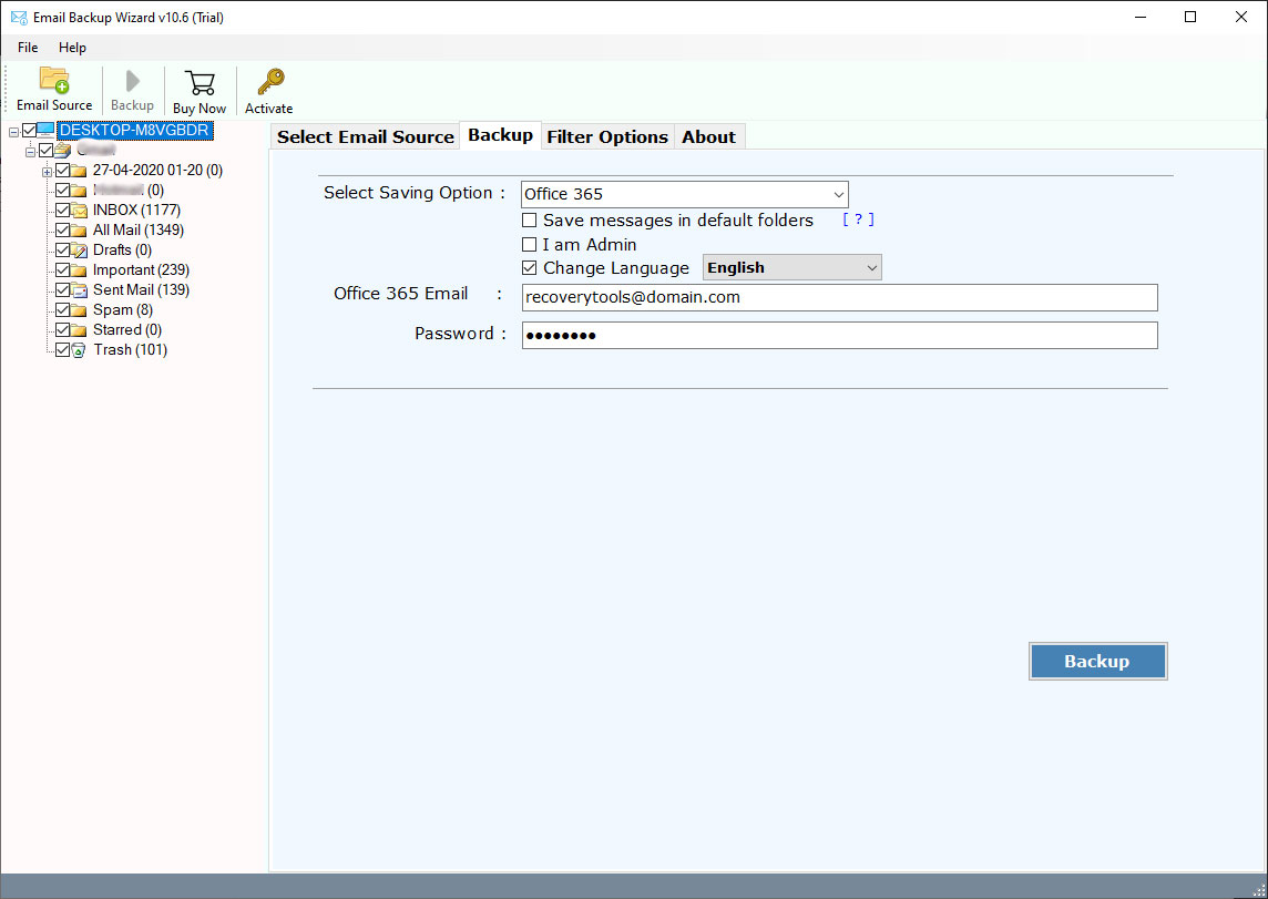 enter account details