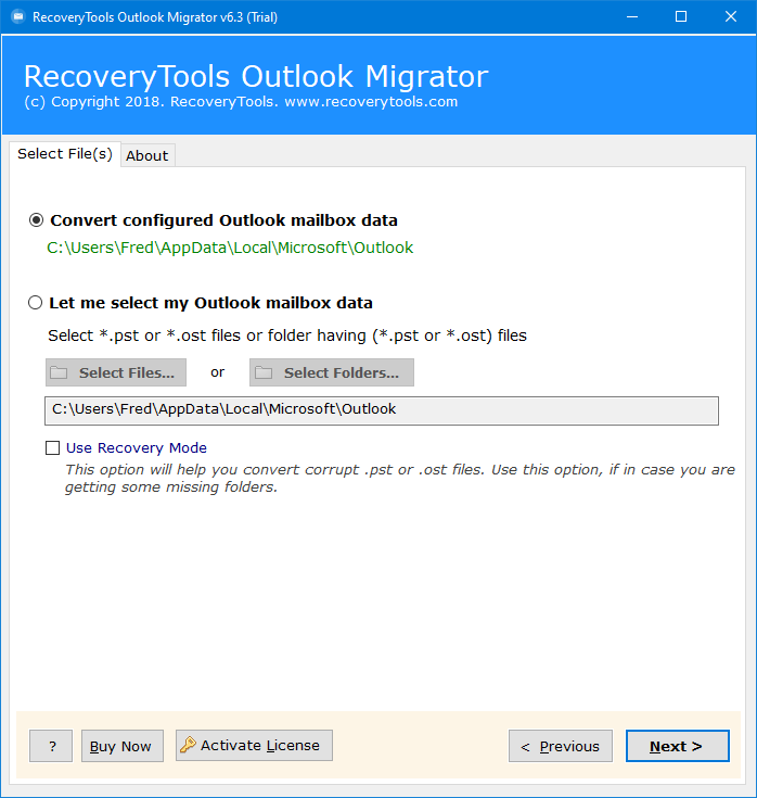 PST Migration tool