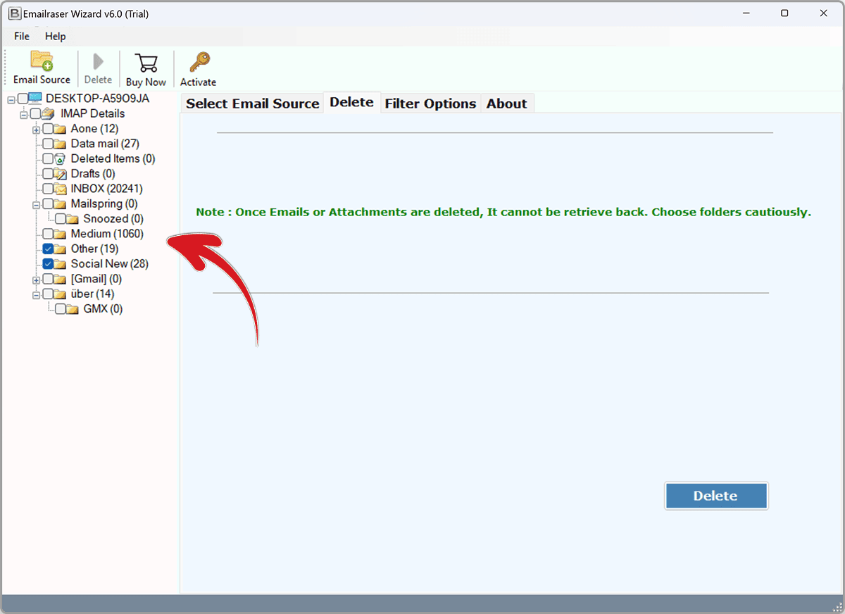 select exchange mailbox