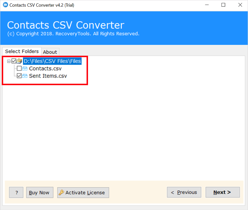 CSV Address Book
