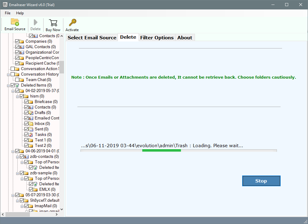 click ok to delete emails from yahoo account